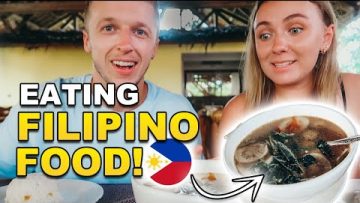 We Tried FILIPINO Food For The FIRST TIME! | Adobo, Sinigang, Halo Halo & MORE! 🇵🇭