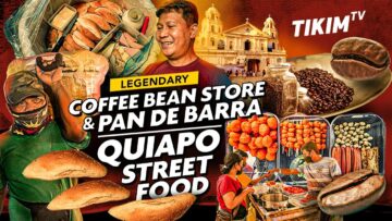 FILIPINO STREET FOOD in QUIAPO MANILA: COFFEE BEAN Store Since 1940s & PAN DE BARRA | TIKIM TV